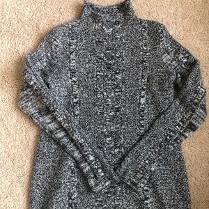 Gap mock neck marled sweater size M